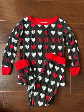 Little Sleepies XOXO Black Pajama Set